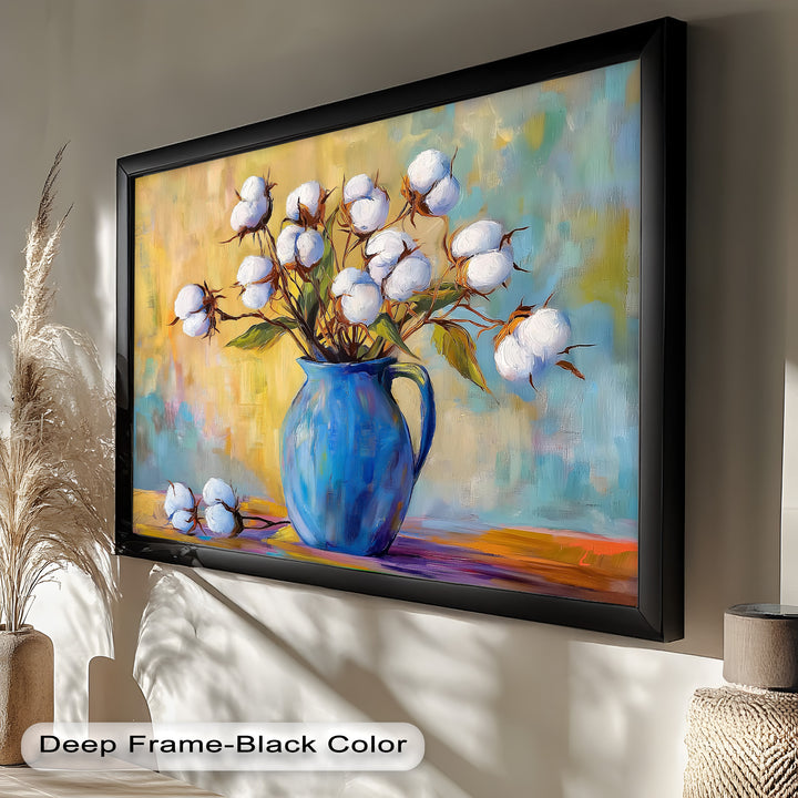 Blue Vase – Floral Oil Painting