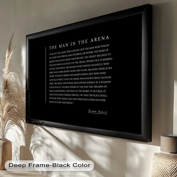 The Man in the Arena – Inspirational Quote Oil Painting - MyPhotoStation