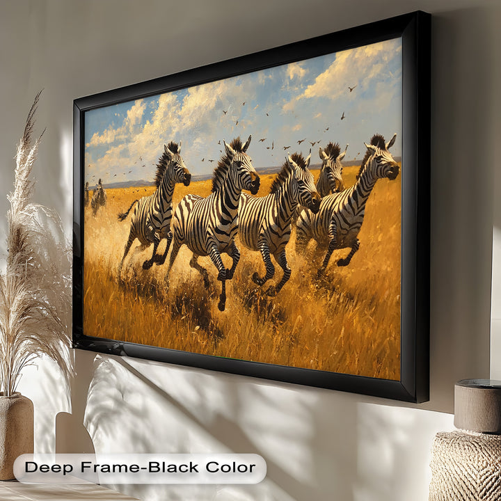 Running Wild – Zebra Oil Painting