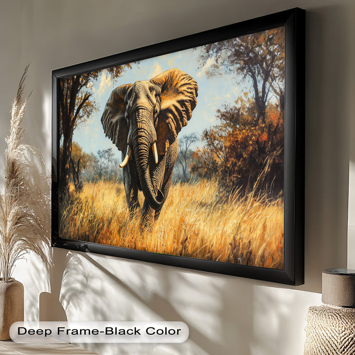 Guardian of the Wild – Elephant Oil Painting
