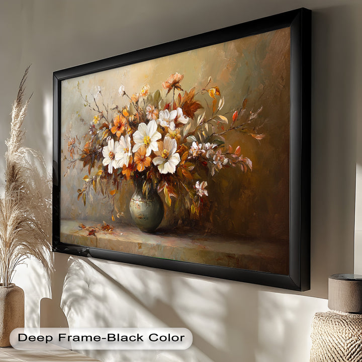 Old Style Vintage Flowers – Gerahmte Ölgemälde