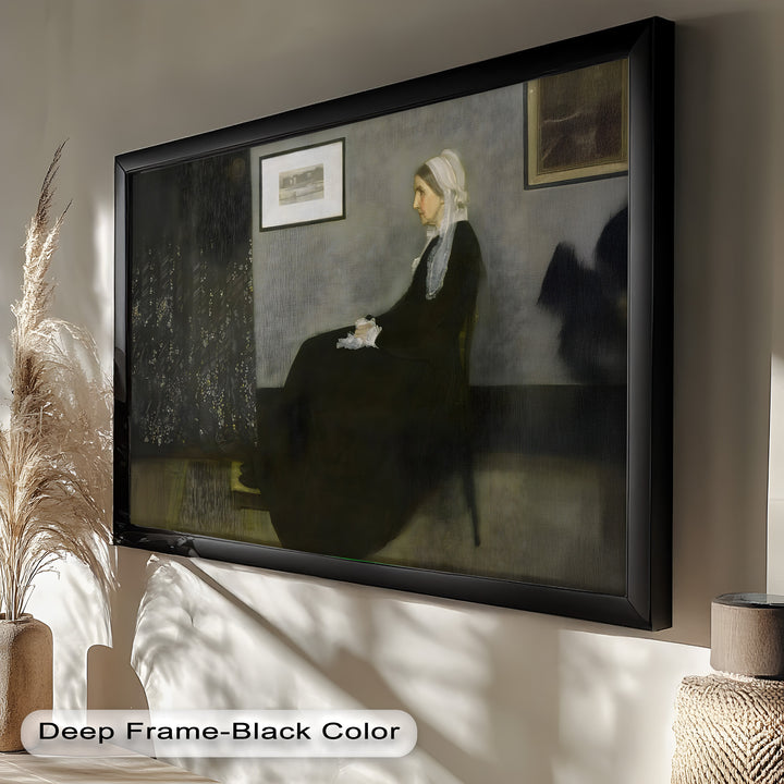A Quiet Devotion – Seated Woman in Black Historic Oil Painting