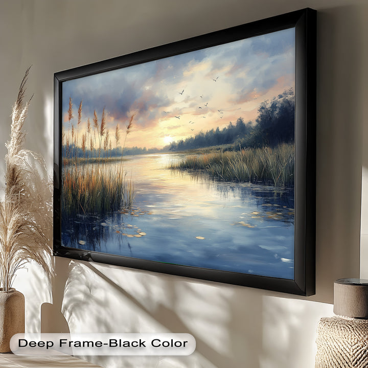 Lake Sunrise – Landscape Oil Painting