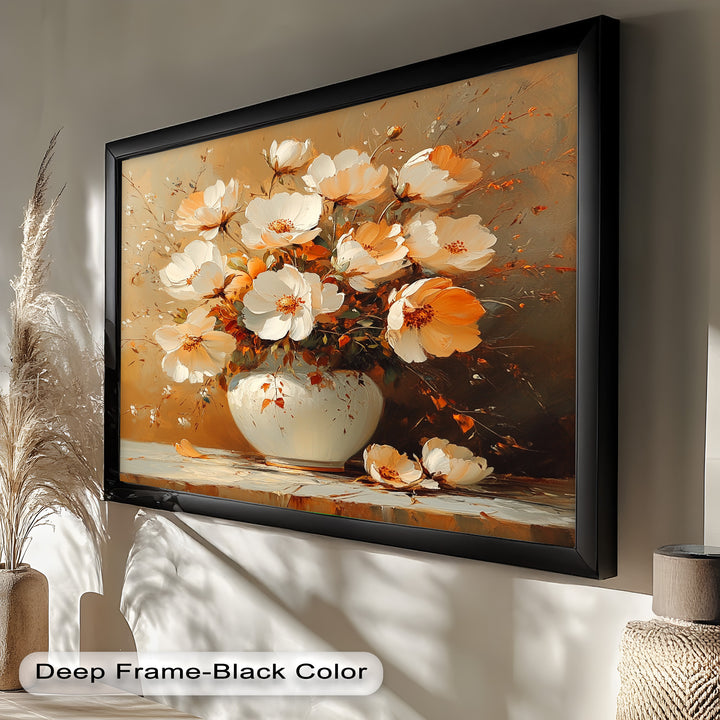 Warm Floral Arrangement – Flower Vase Oil Paintings