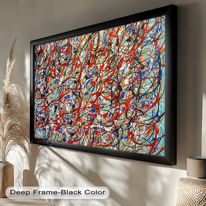 Energetic Abstract Expressionist Wall Art – Modern Oil Painting