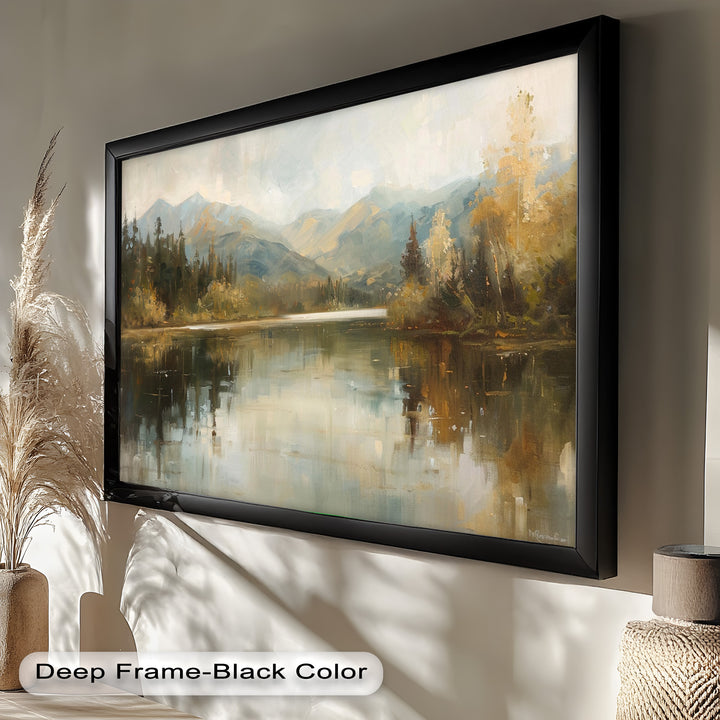 Lake Landscape – Framed Modern Oil Paintings