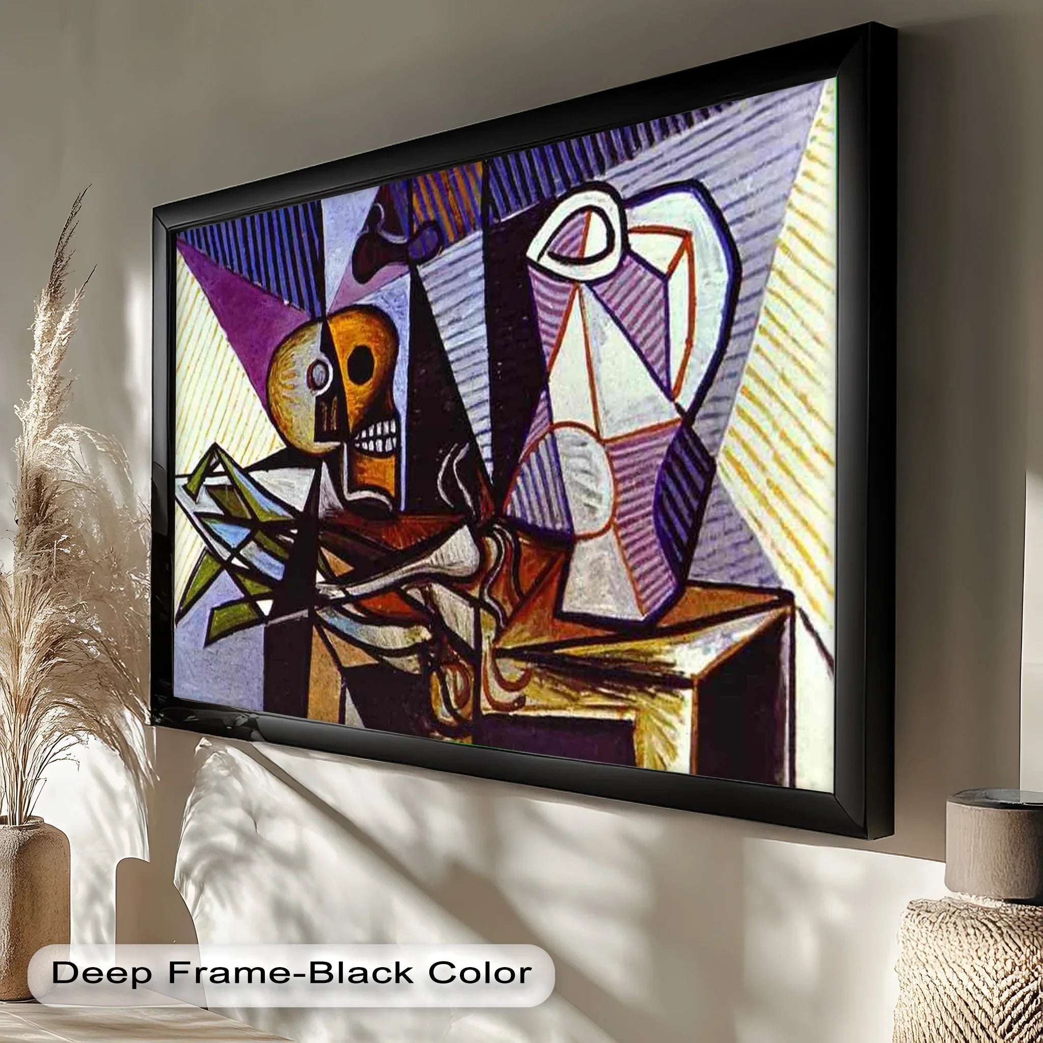 Picasso Still Life with Skull – Symbolic Cubist Oil Painting