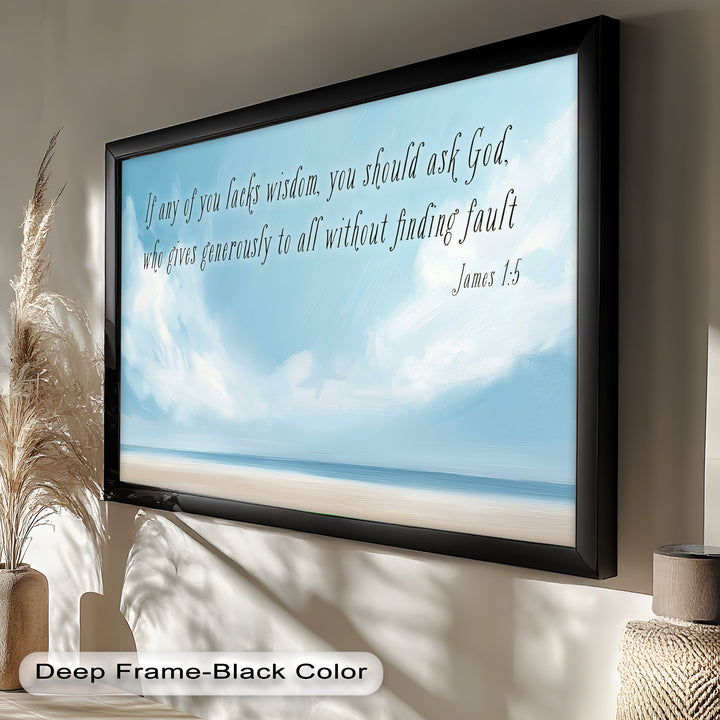 James 1:5 – Ask God for Wisdom Bible Verse Oil Painting
