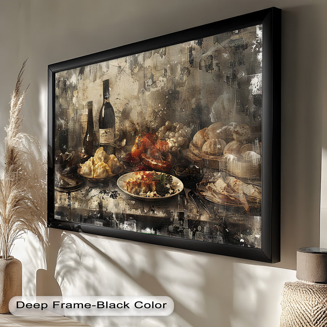 Rustic Feast – Vintage Culinary Still Life Food Painting