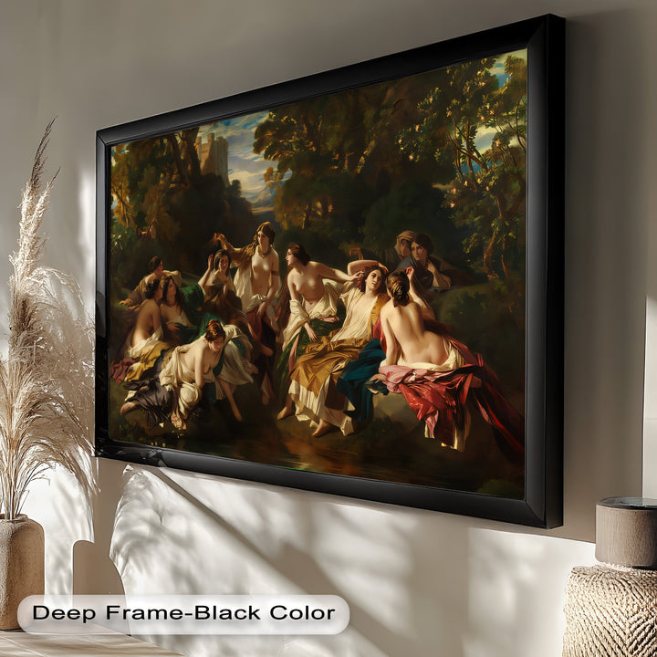 Twilight Reverie – Neoclassical Gathering of Maidens Oil Painting