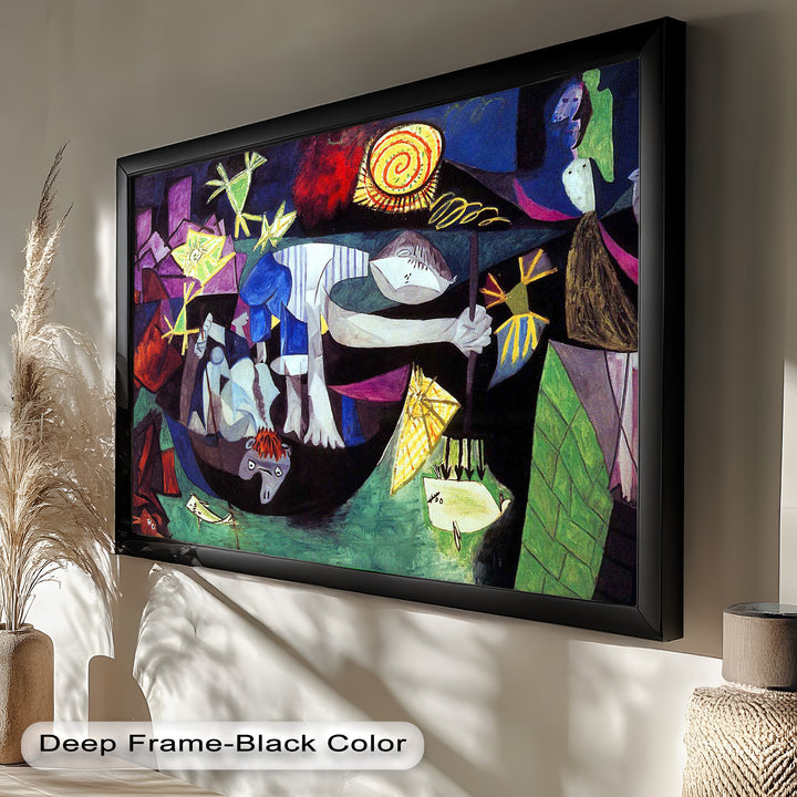 Night of the Spirals – Symbolic Surrealist Picasso Oil Painting