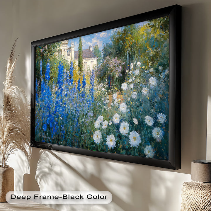 Blue Delphinium - Impressionist Oil Painting