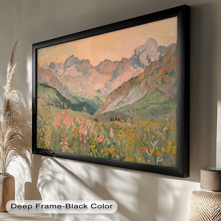 Wildflower Mountain – Serene Landscape Oil Painting