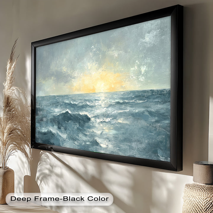 Sunrise Ocean View Decor - Seascape Oil Painting