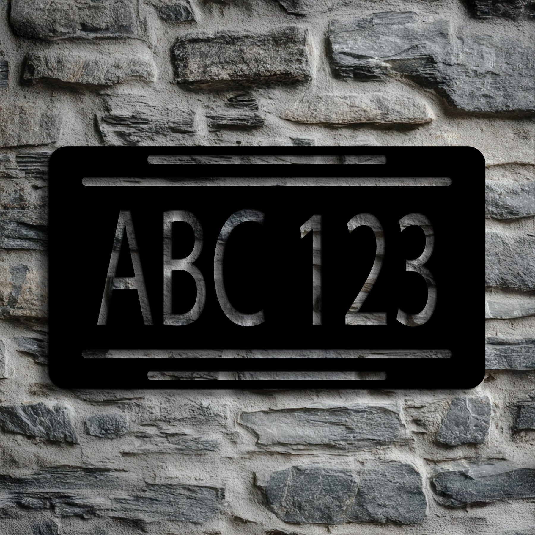 Custom Alphanumeric Metal Address Sign Modern House Plate – MyPhotoStation