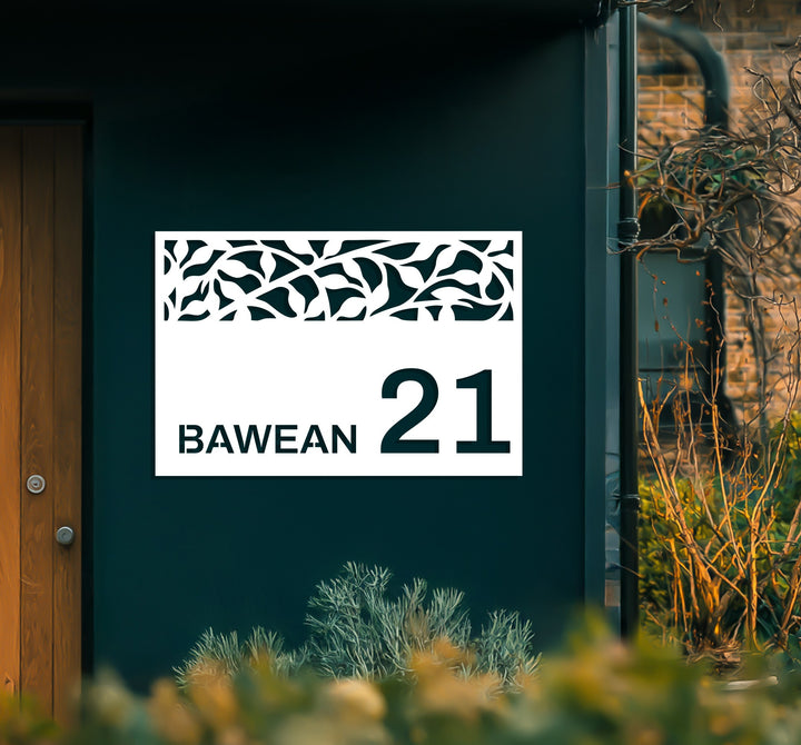 Modern home address sign decorative metal