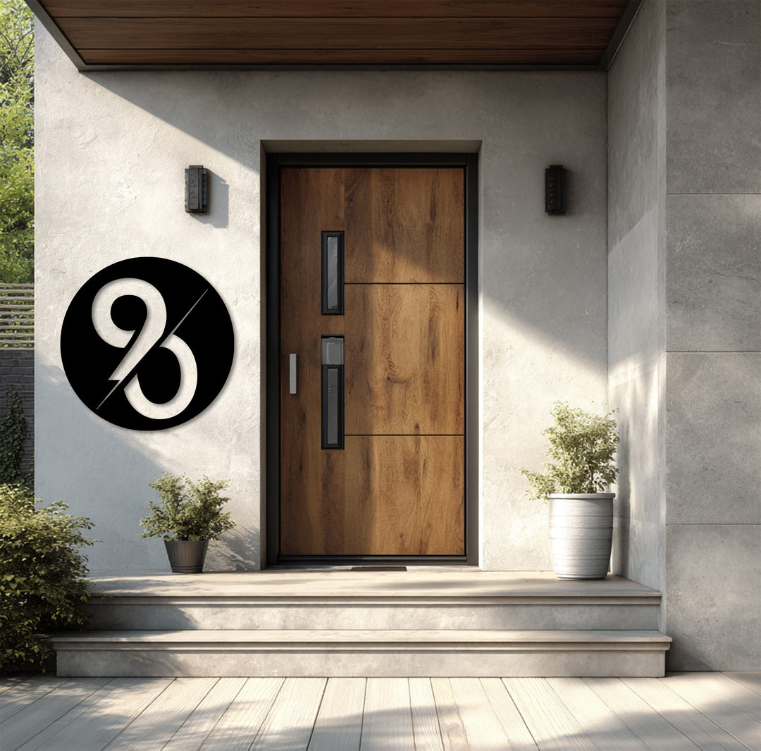 Architectural round metal house decor