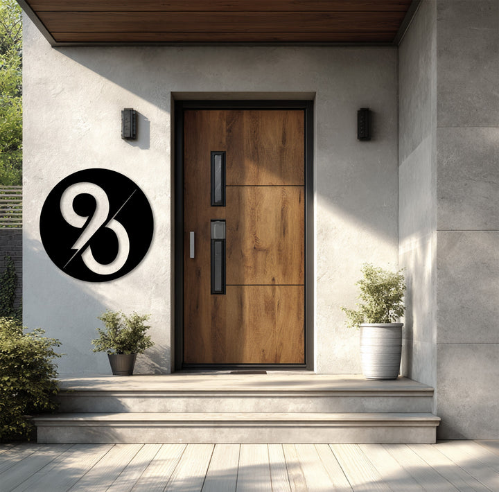 Architectural round metal house decor