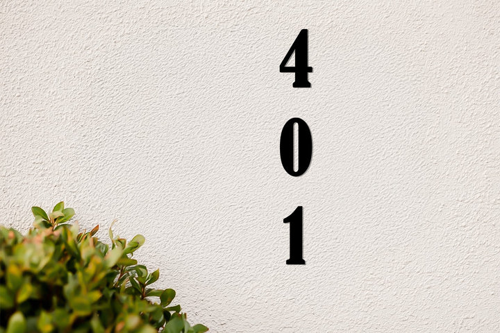 Outdoor modern metal address numbers