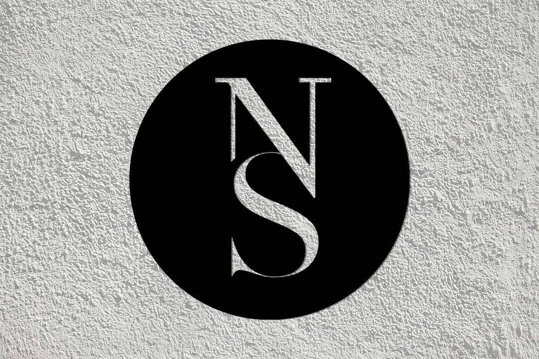 Contemporary round metal wall art