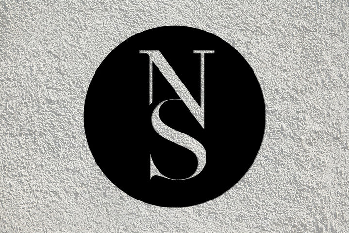 Contemporary round metal wall art