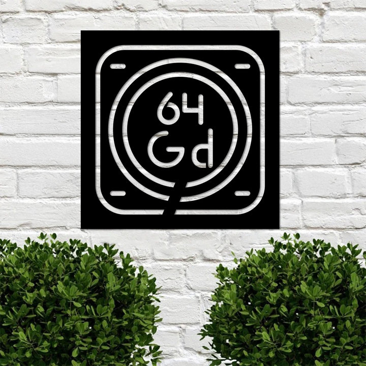 Personalized modern metal exterior sign