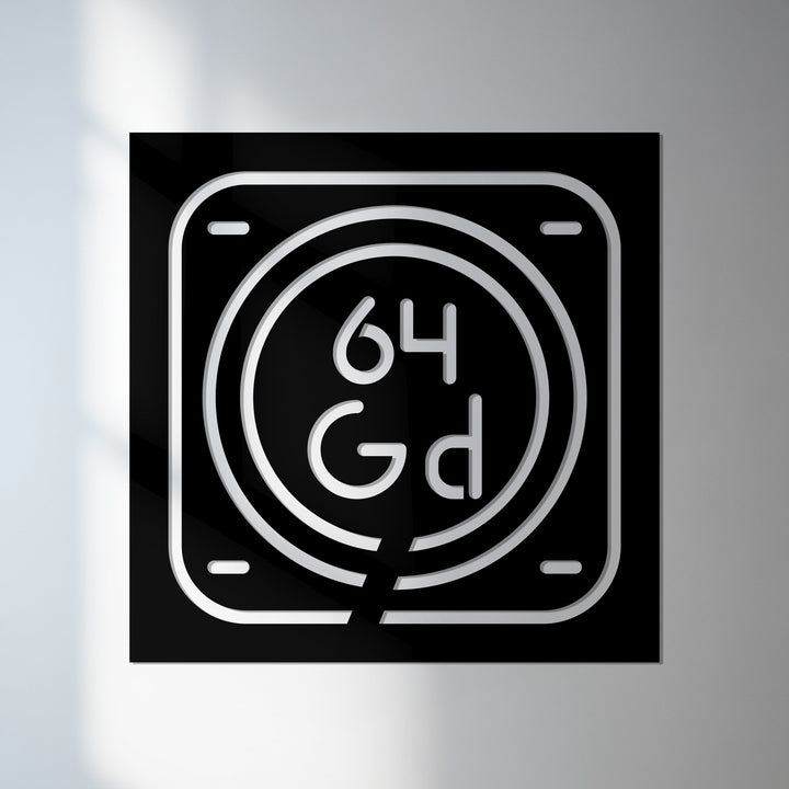 Geometric metal address sign