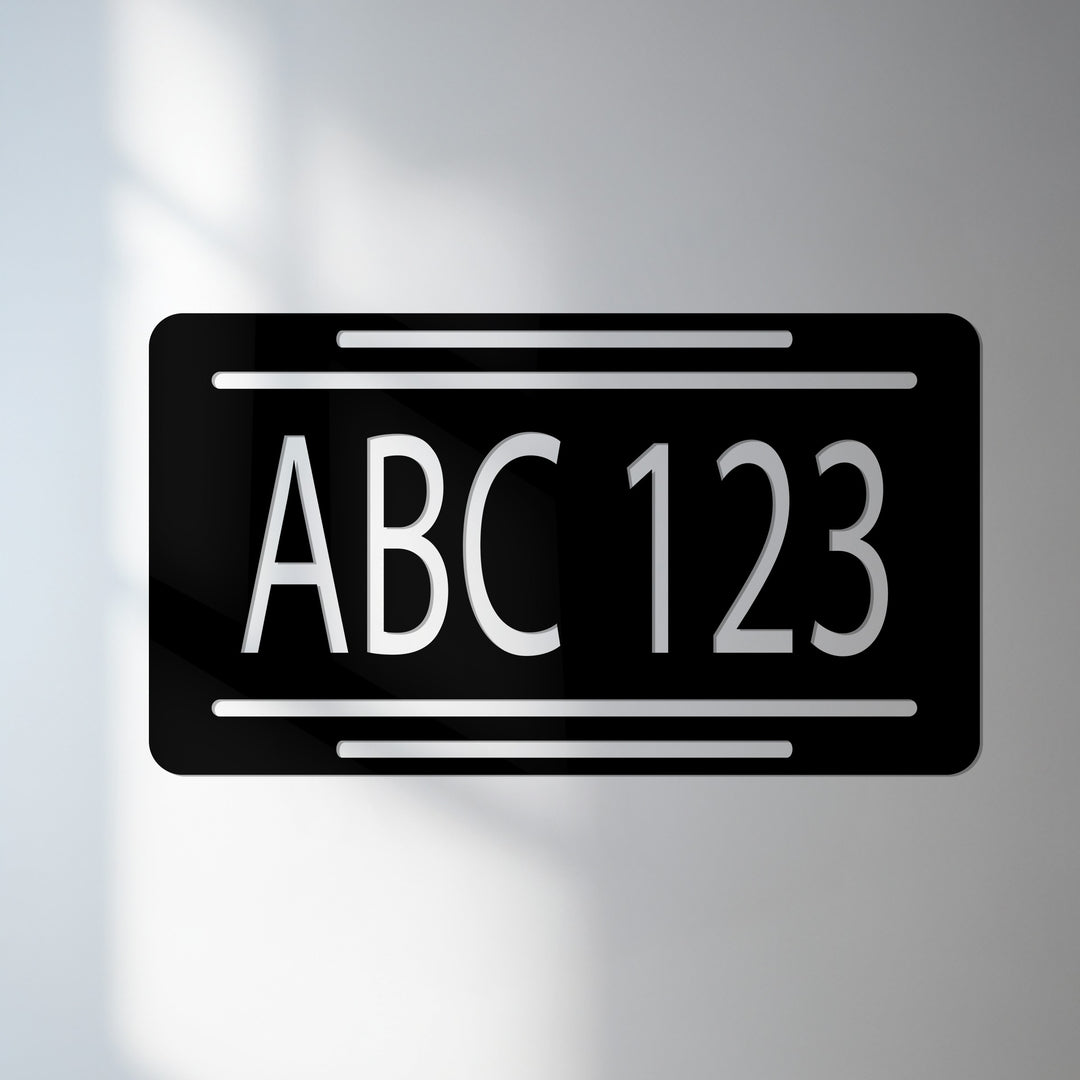 Custom alphanumeric metal address sign modern design