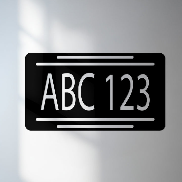 Custom alphanumeric metal address sign modern design