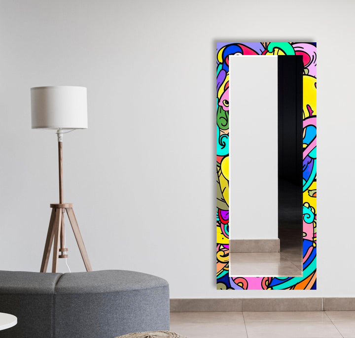 Stained Pop Art Wall Mirror huge wall mirror
