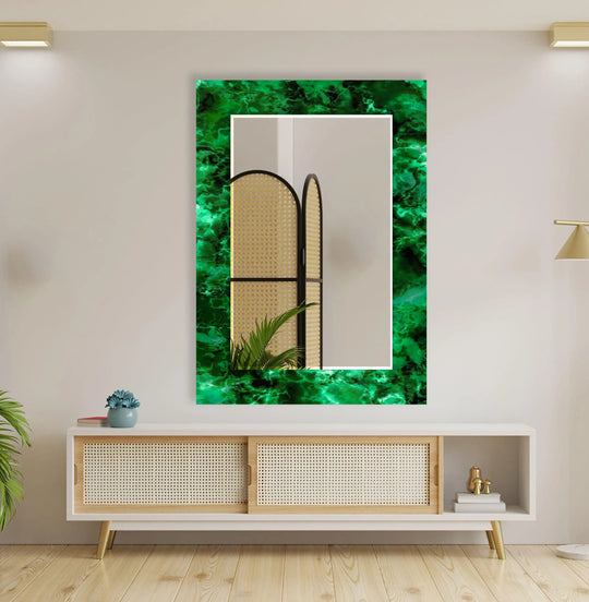 Black & Green Abstract Wall Mirror floor mirror
