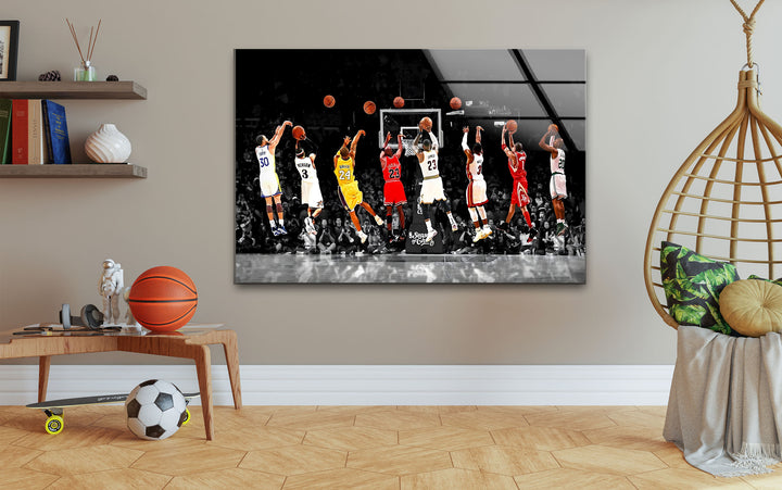 NBA All Stars Glass Wall Art art glass wall art, glass wall art pictures
