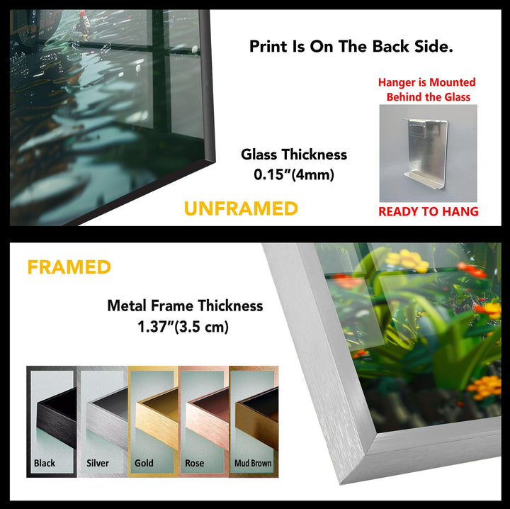 Mystical Pirate Ship in a Jungle River – Glass Wall Art