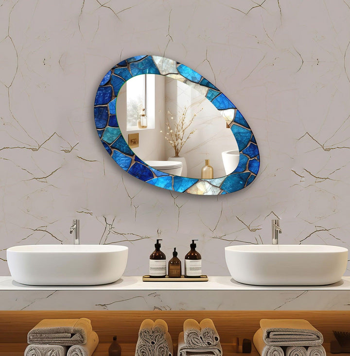 Decorative wall mirror with intricate detailing, perfect for enhancing any interior space
