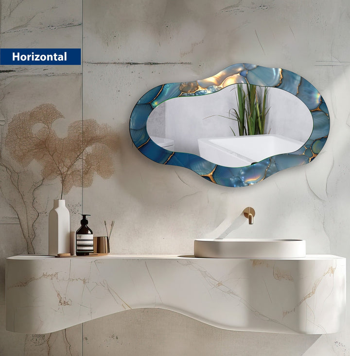 Wall mirrors with artistic frames that serve as both functional and decorative pieces
