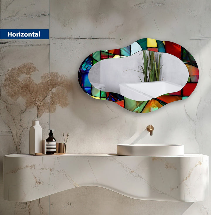 Mirror wall decor combining artistic elements with practical functionality for a unique touch
