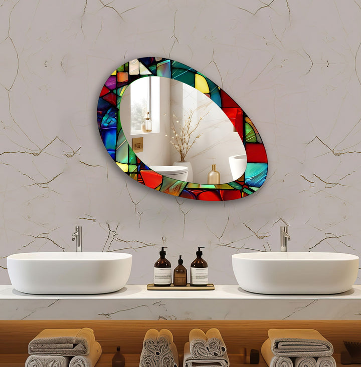 Mirror wall decor with bold designs that serve as a stunning focal point in any room
