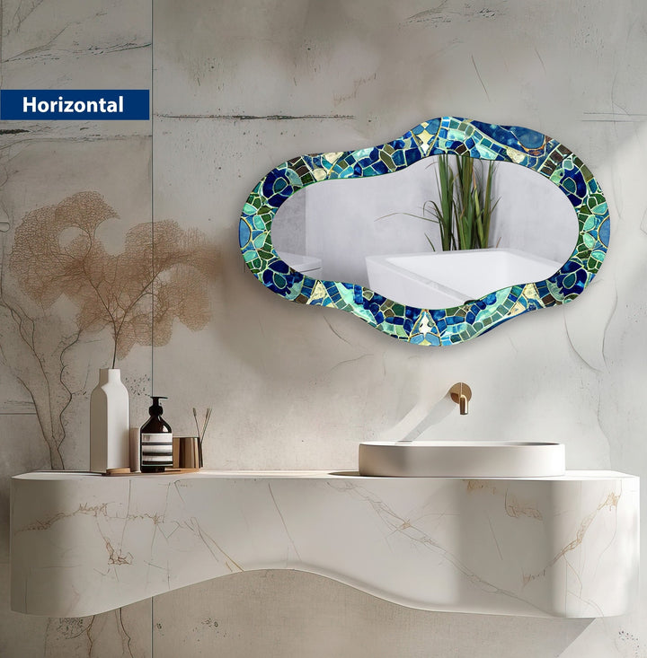 Decorative wall mirror with a contemporary design, perfect for adding elegance to any space
