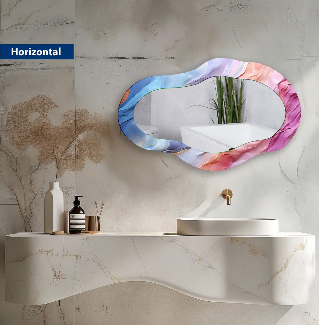 Mirrored wall art showcasing creative patterns and reflective designs for a contemporary touch
