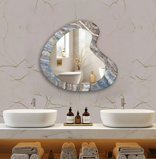 Decorative wall mirror with intricate detailing, perfect for enhancing any interior space
