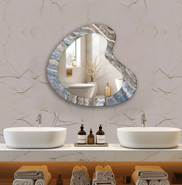 Decorative wall mirror with intricate detailing, perfect for enhancing any interior space
