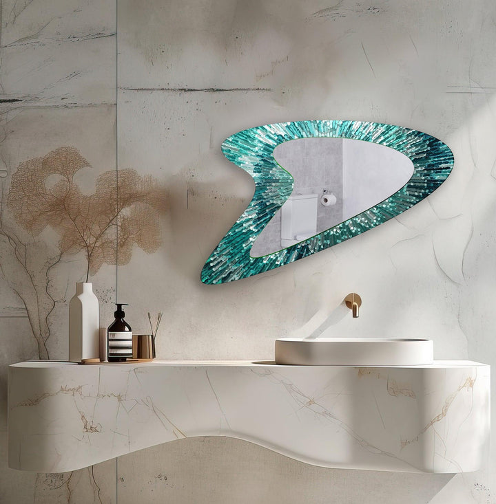 Wall mirrors with artistic frames that serve as both functional and decorative pieces

