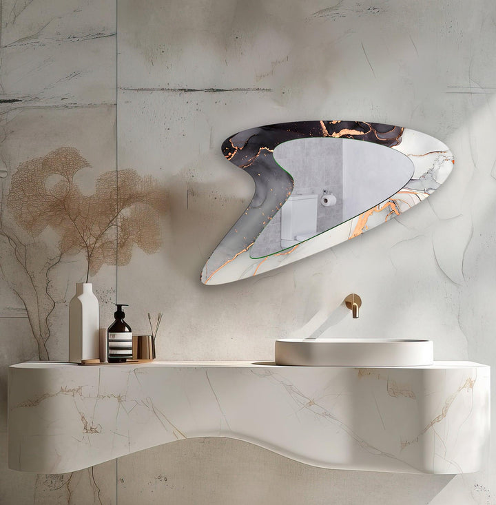 Wall mirrors with artistic frames that serve as both functional and decorative pieces
