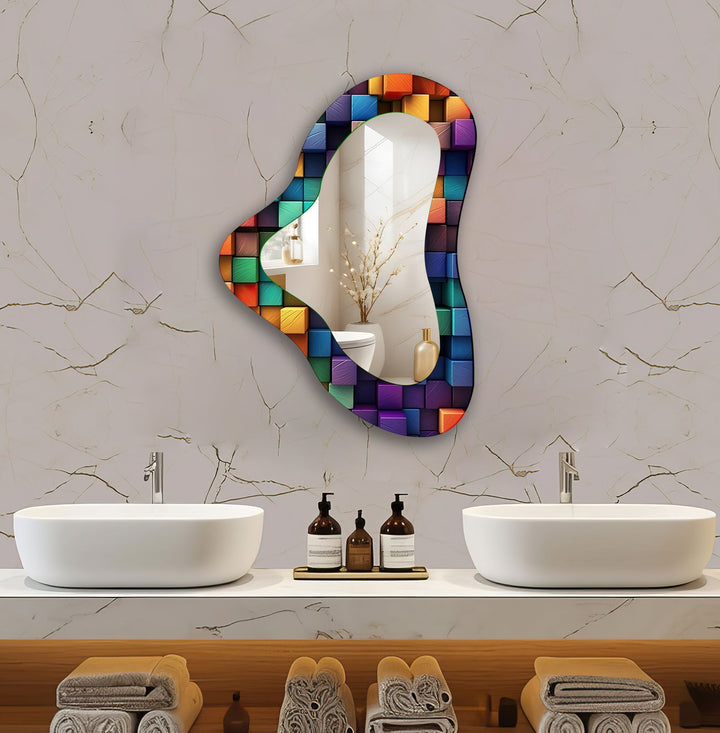 Mirror wall art with creative patterns and reflective accents to brighten your walls
