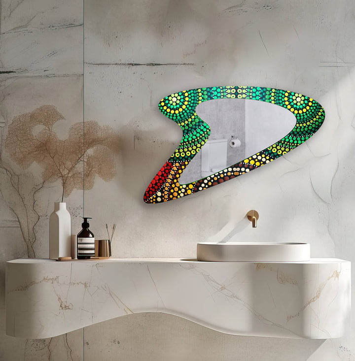Wall mirrors designed with decorative accents to serve as both art and practicality
