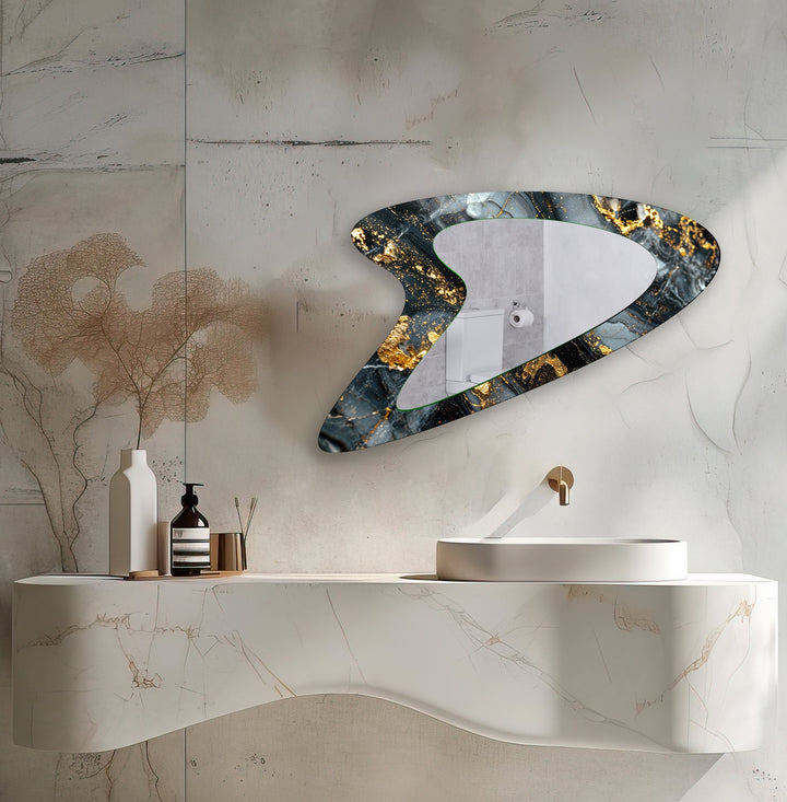 Decorative wall mirror with intricate detailing, perfect for enhancing any interior space
