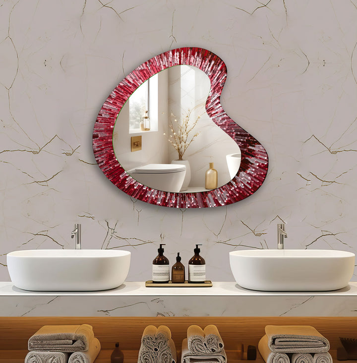 Stylish wall mirrors with ornate frames to create a luxurious and eye-catching feature

