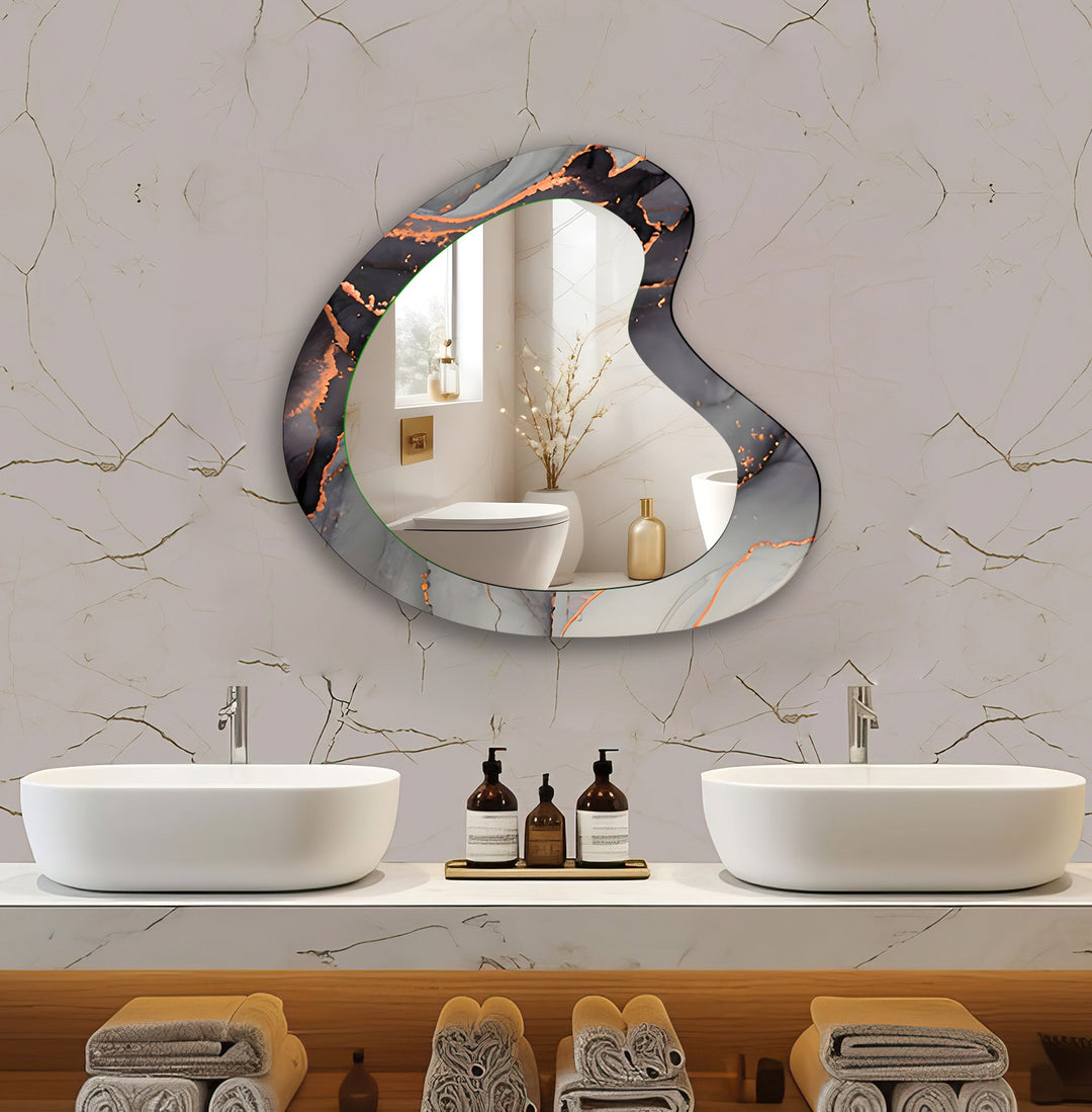 Mirror wall art with creative patterns and reflective accents to brighten your walls
