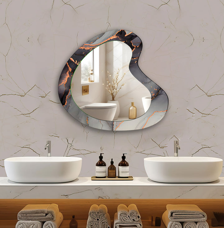 Mirror wall art with creative patterns and reflective accents to brighten your walls
