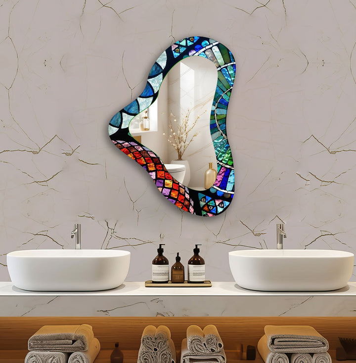 Mirror wall art blending contemporary elegance with artistic flair to enhance your walls
